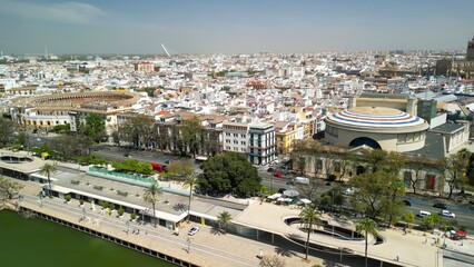 Sticker - Aerial view of Sevilla, Andalusia. Southern Spain