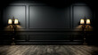 © DesignBee - Empty elegant dark room at night with copy space