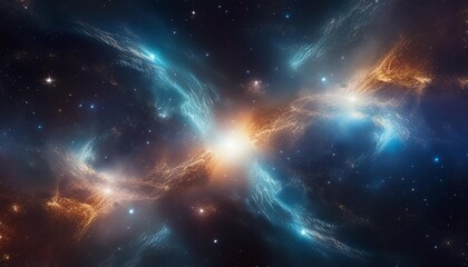 Wall Mural - cosmic nebula with stars and galaxy background in a mystical and infinite space