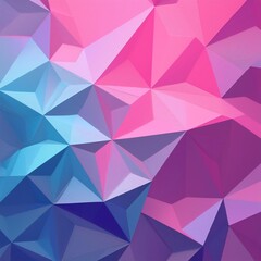 Wall Mural - Abstract 3D Polygonal Background in Pink and Blue Colors for Modern Fashion and Beauty Design Concept