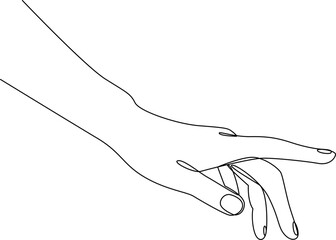 Canvas Print - Aesthetic hand movements one line art vector illustration