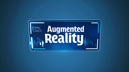 Aufkleber - Futuristic screen displaying an augmented reality concept with a digital camera symbol