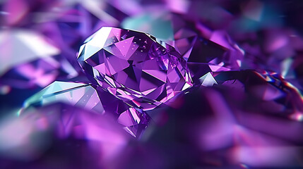 Amethyst gemstone closeup