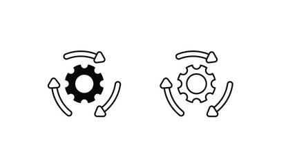 Development icon design with white background stock illustration