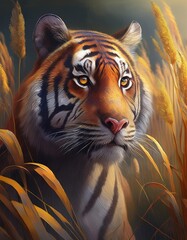 Canvas Print - portrait of a tiger