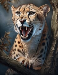 Wall Mural - portrait of a cheetah