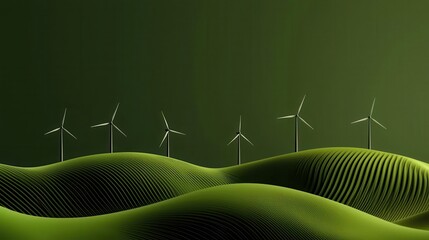 expansive view of renewable energy adoption in a green landscape