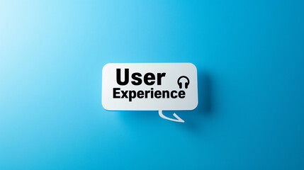 Poster - Speech bubble is showing user experience concept, great for technology related backgrounds