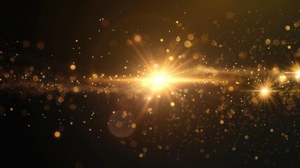 Wall Mural - Golden Light and Sparkles