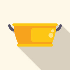 Poster - Yellow container with handles is standing on white background