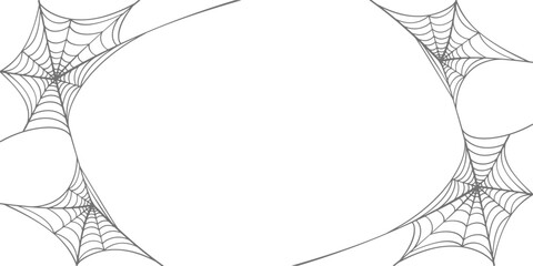 Wall Mural - illustration of a spider web halloween frame, spider web vector eps