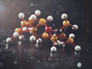 abstract structure background of molecule or atom, molecular structure, structural chemical formula 