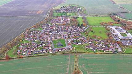 Poster - Aerial view of a town in Wiltshire