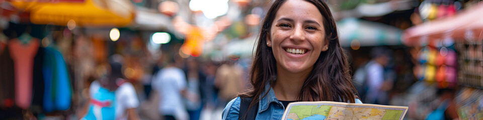 Wall Mural - Beautiful young woman smiling