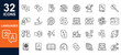© Mizuiro - Language flat 32 icons set. Speaking, translate, speak, communication, speech, grammar, dialect icons and more signs. Flat icon collection.