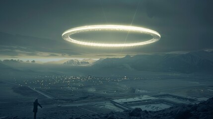 Wall Mural - mysterious ufo mysterious ufo futuristic technology alien spaceship technology extraterrestrial life