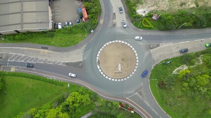 Wall Mural - Aerial View of Strood Town of Rochester, Kent, England United Kingdom. April 20th, 2024