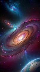 Wall Mural - Abstract galaxy background	
