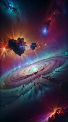 Wall Mural - Abstract galaxy background	

