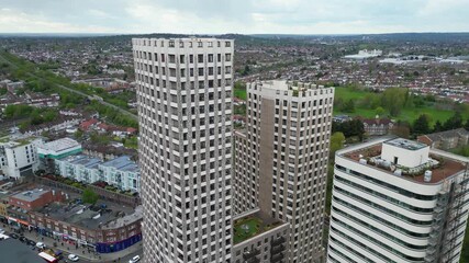 Wall Mural - High Angle View of Central Wembley London City of England United Kingdom, April 17th, 2024