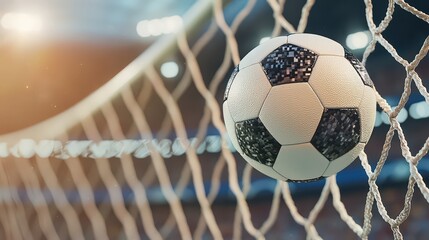 Soccer Ball in Net.