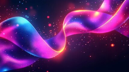 Wall Mural - Abstract Colorful Glowing Swirl with Sparkle Background