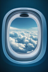 Sticker - airplane window, AI generated