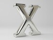 © Koborixgen - Shiny silver letter X isolated on white background