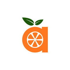 logo design vector combination of orange fruit and initials or letters or alphabet or numbers for business purposes and others