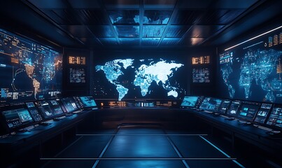 Aufkleber - High-Tech International Shipping Hub with Automated Sorting and Real-Time Tracking
