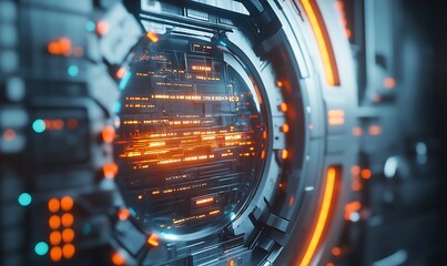 Leinwandbilder - Detailed Shot of Secure Digital Vault Protecting Sensitive Information