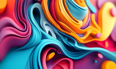 3d abstract beautiful pattern and color combination background