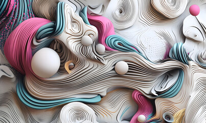 3d abstract beautiful pattern and color combination background