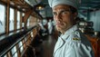 © Saad - Captain standing on the gallery of navigation bridge
