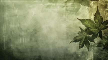 Canvas Print - A textured leaf background with a soft focus area in the lower right corner for text