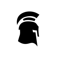 Spartan helmet logo icon vector illustration