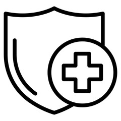 Wall Mural - medical shield icon