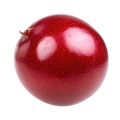 Wall Mural - Vibrant Tomato in Close Up View Against White Background