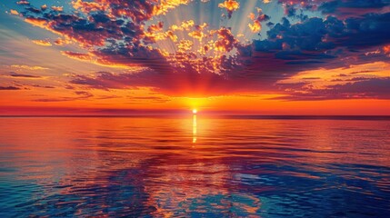 Wall Mural - Sunset over the Ocean