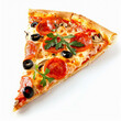 © Anna Studio - Pizza slice isolated on white background, online delivery from pizzeria, take away and fast food concept