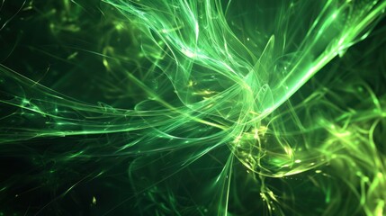 Wall Mural - abstract green light