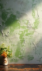 Poster - Concrete texture green background 