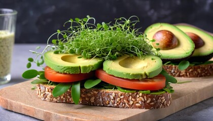 Sticker -  Fresh and healthy avocado toast with a twist