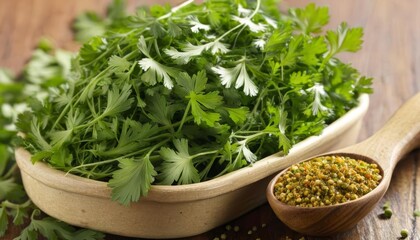  Freshly chopped parsley and spices ready to enhance your culinary creations