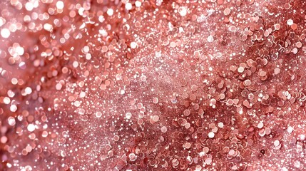 Poster - A shimmering background of rose gold glitter and sparkles, ideal for festive designs.