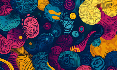 abstract doodle hand drawn design background