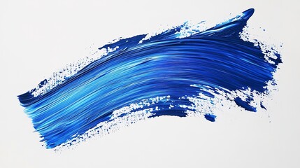 Poster - Blue stroke of paint brush