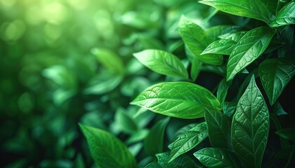 Canvas Print - green leaves background