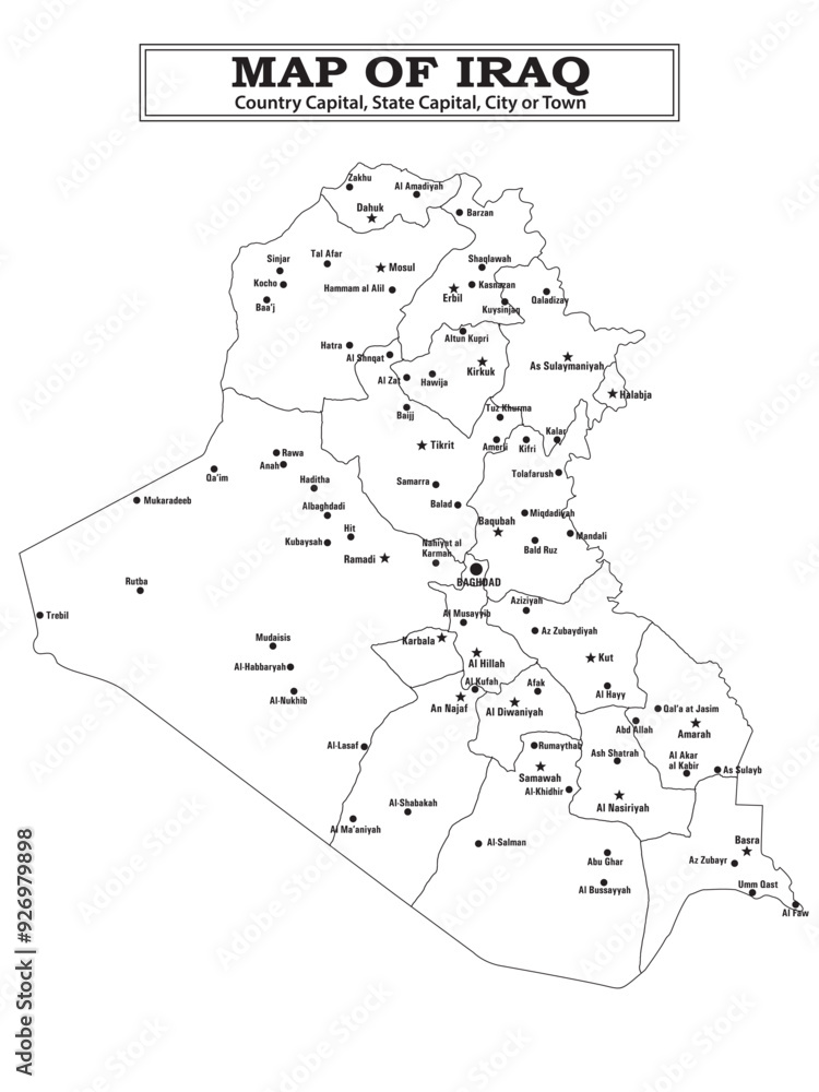 Geography politics map of countries. Map of country with capital, state ...