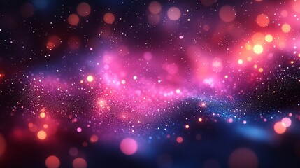 Celestial-inspired abstract, starry bokeh lights, cosmic colors, nebula-like formations, dreamscape quality, ultra-high resolution render